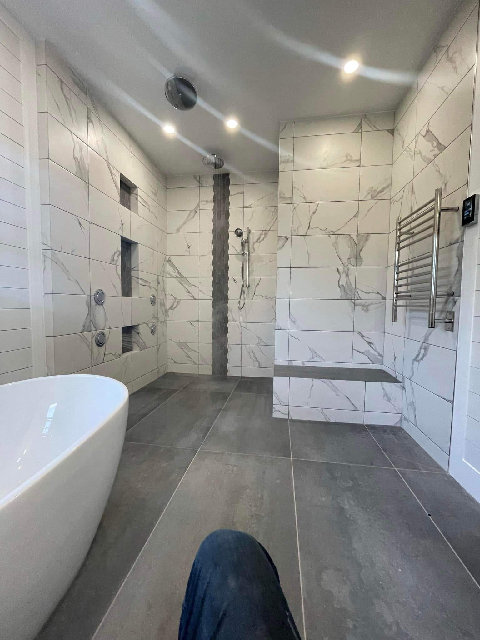 Completed bathroom renovation