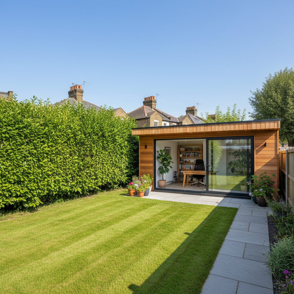 Garden office studio — after style reference