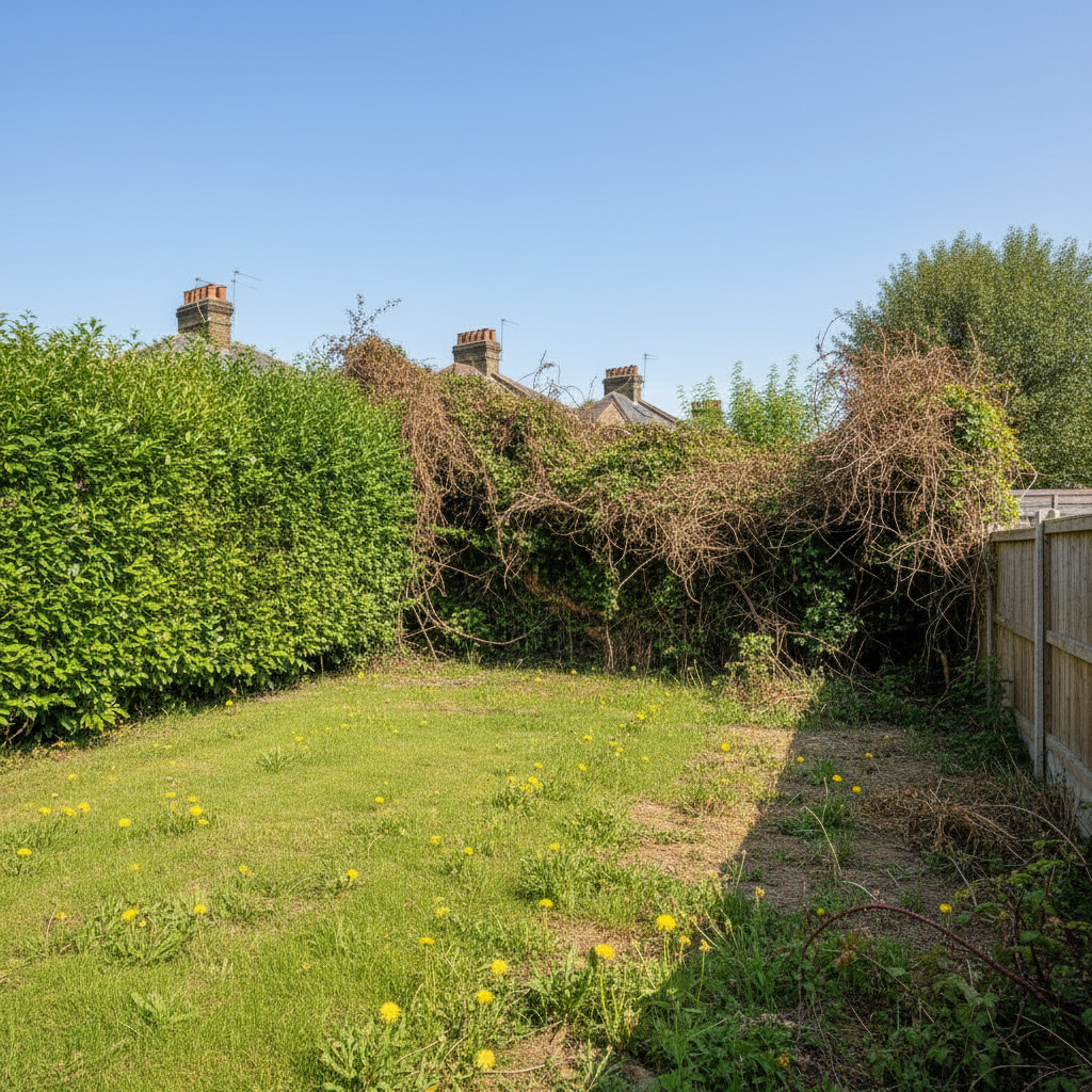 Garden before studio build — style reference